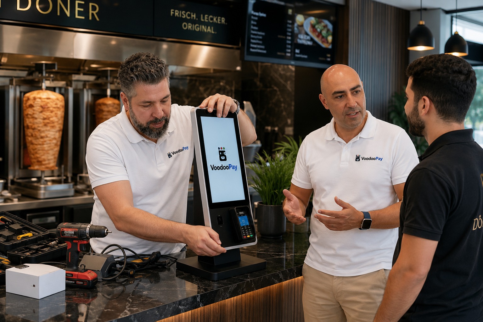 VoodooPay Installation in einem Dönerladen